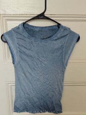 FP Movement - "The Class" Collab. Light Blue Ribbed Sleeveless Women's Top